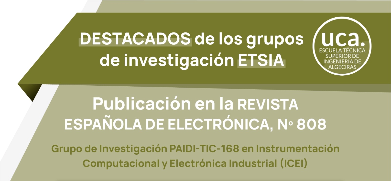 Publicación en la Revista Española de Electrónica de un artículo que emana de un TFG desarrollado en nuestra Escuela.