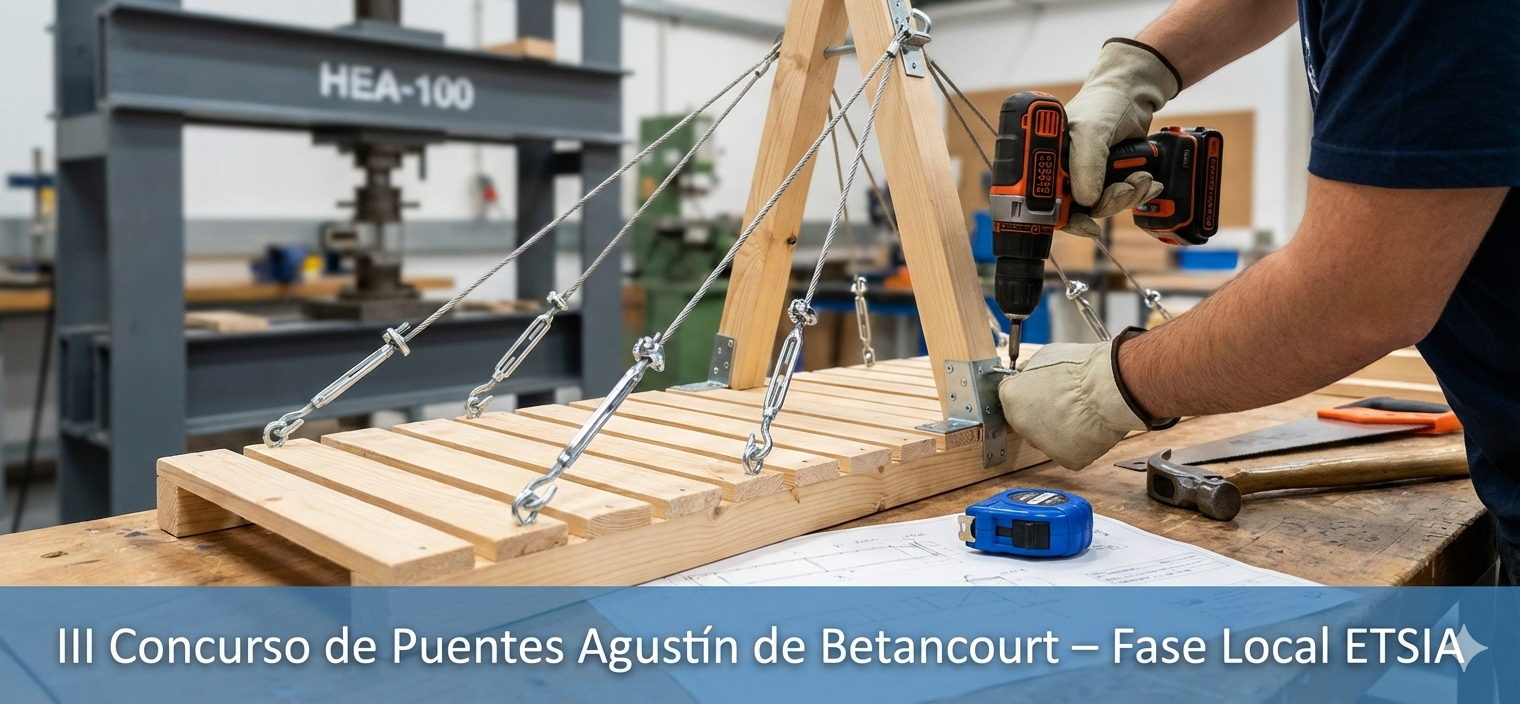 La ETSIA convoca la fase local del III Concurso Nacional de Puentes Agustín de Betancourt