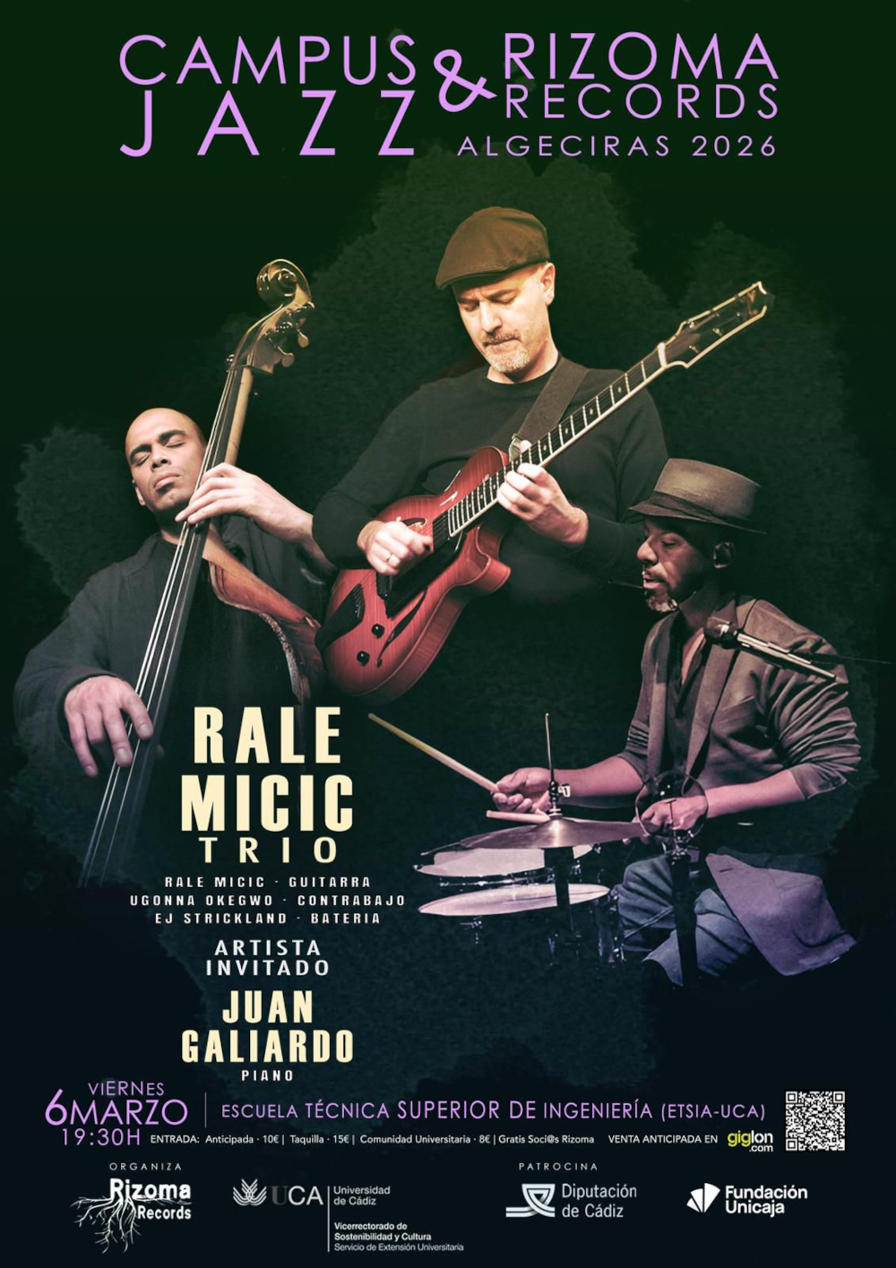 19:30 – Campus Jazz: Rale Micic Trio y Juan Galiardo.