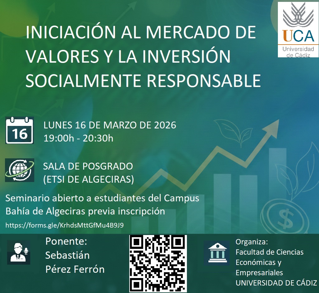 19:00 – Iniciación al mercado de valores y a la inversión socialmente responsable