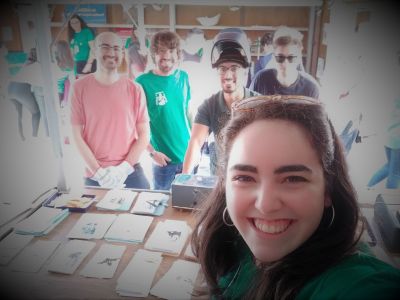 Algunos de los voluntarios del estand de la Escuela Politécnica Superior de Algeciras en DIVERCIENCIA 2019